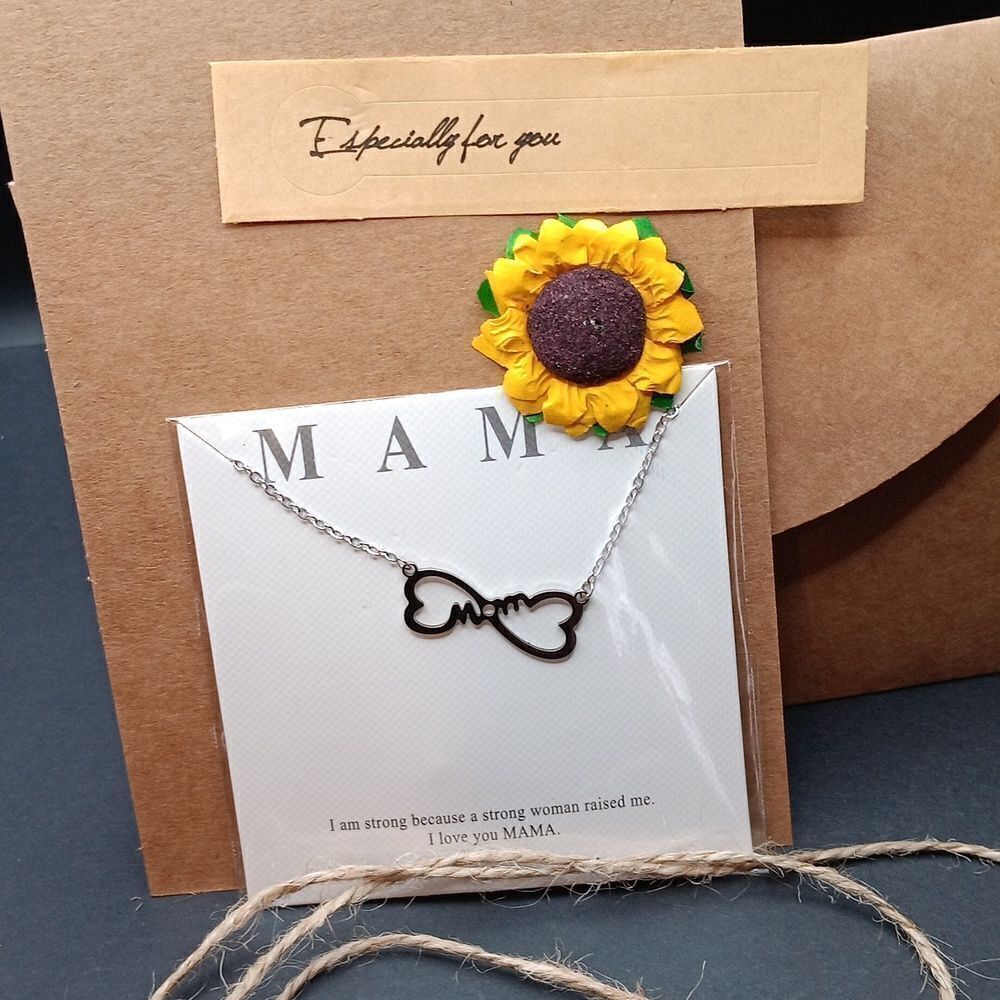MOM Infinity Necklace With Gift Supplies Included New